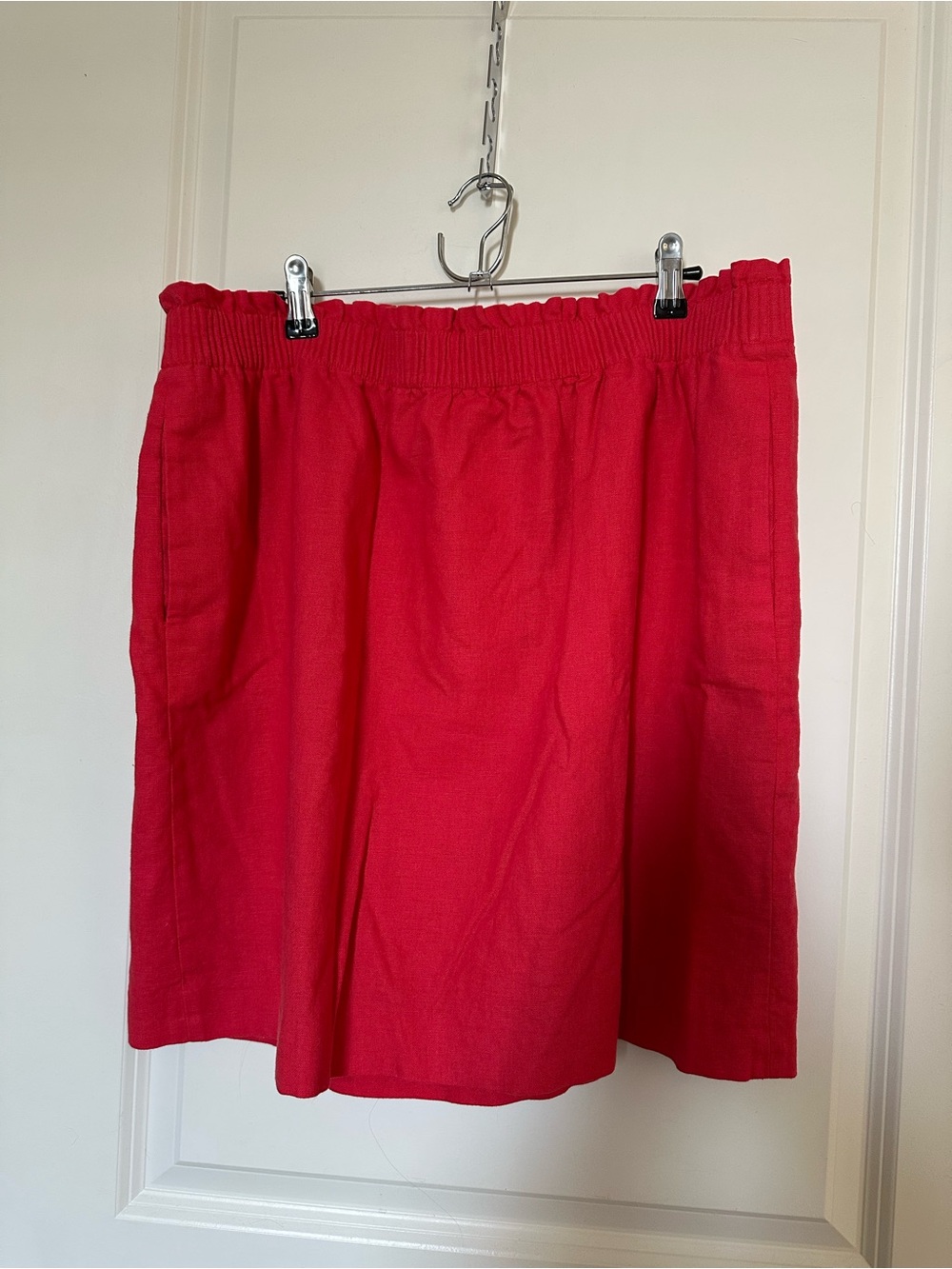 J. Crew Women's Hot Pink Linen Skirt